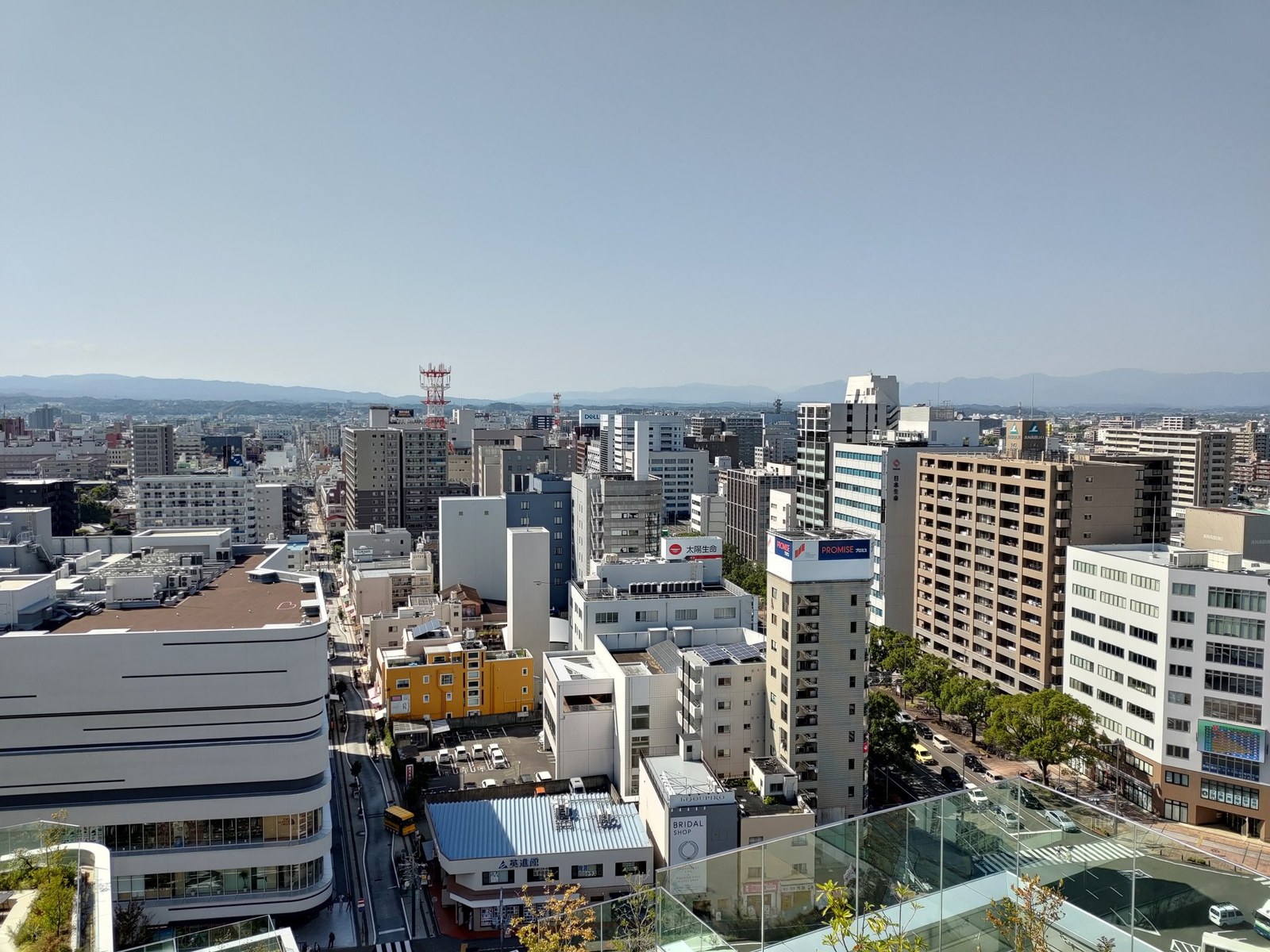 宮崎市街地の眺め