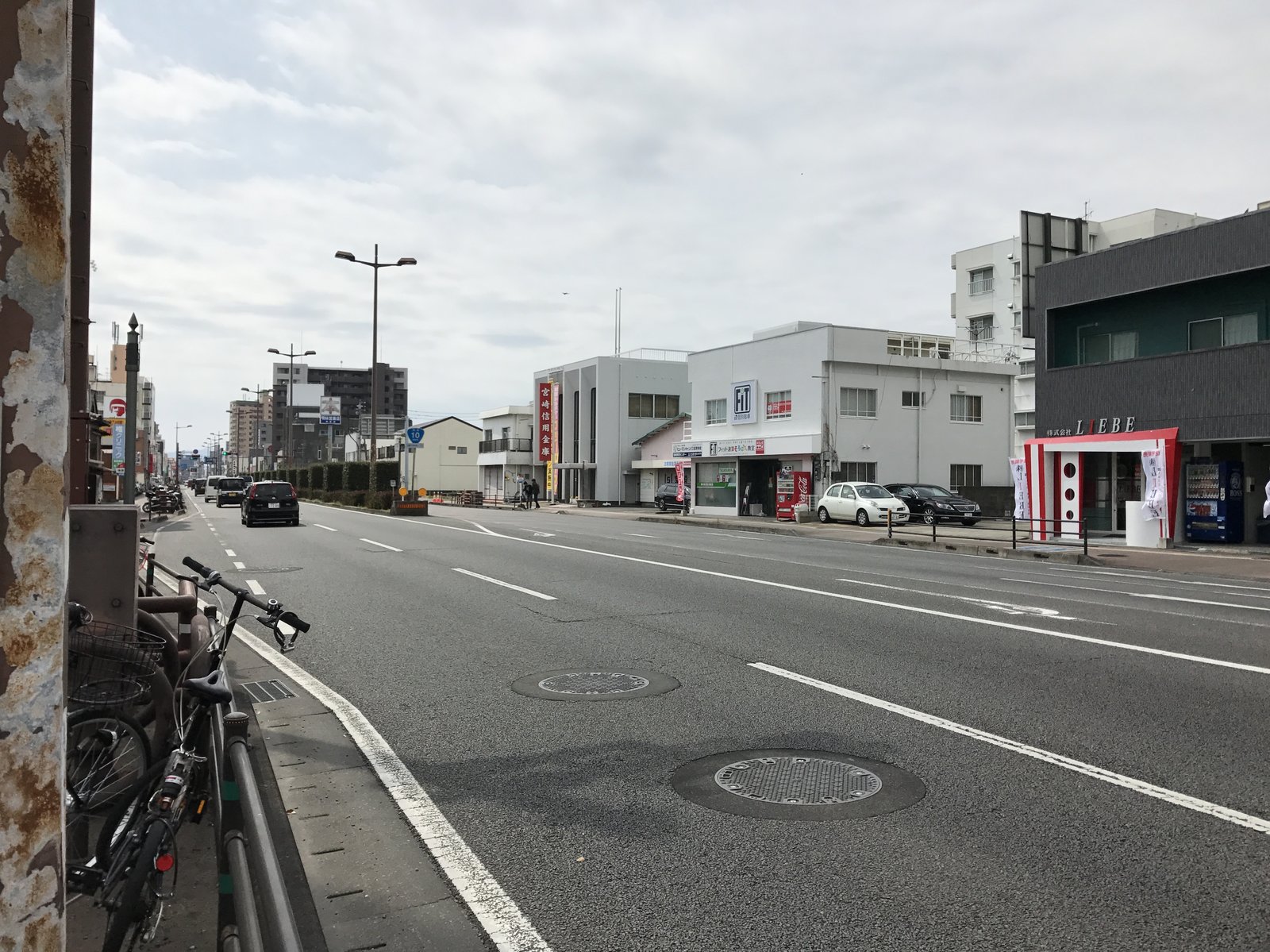 宮崎神宮駅付近の国道10号