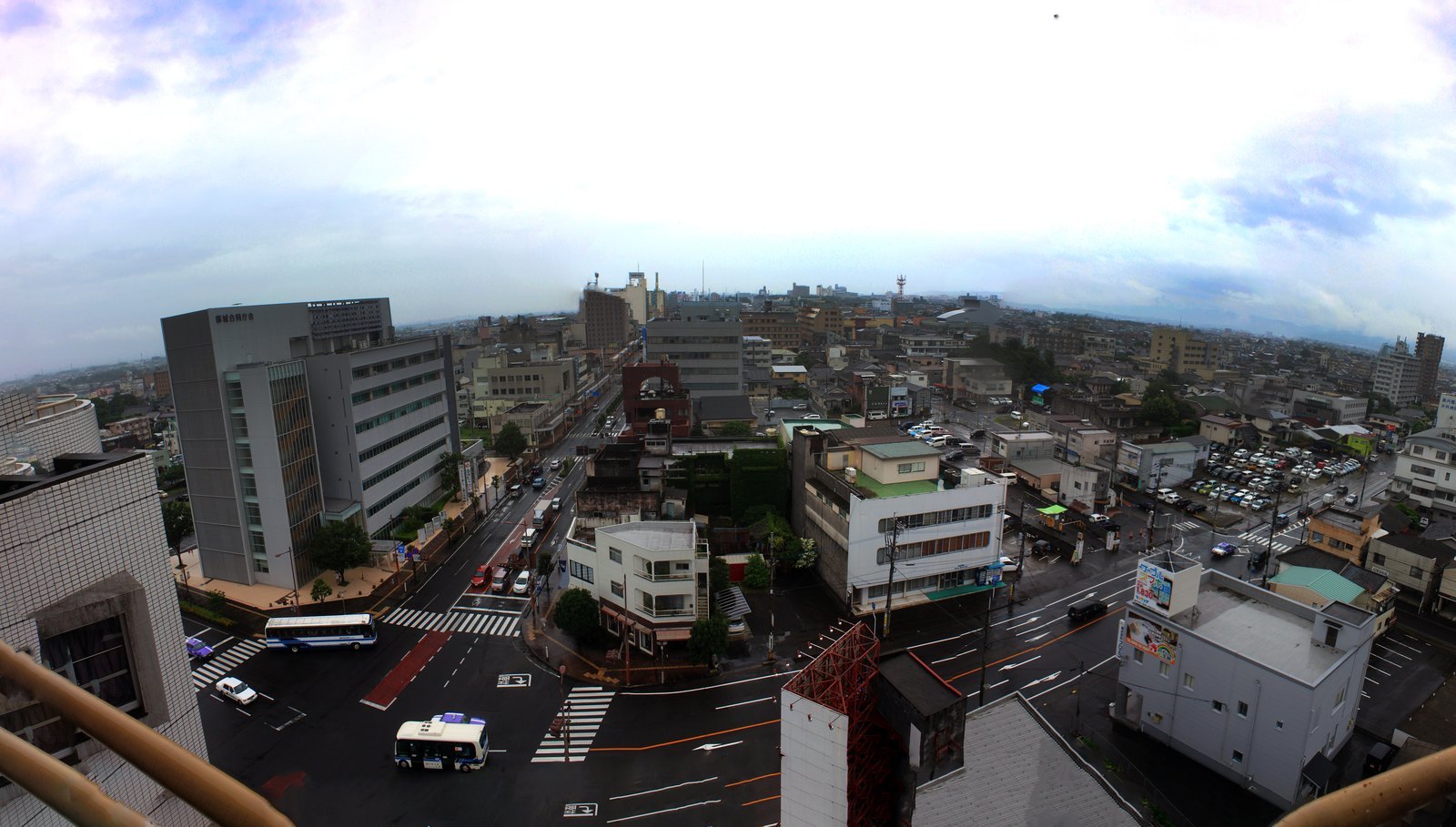 上町から見た国道10号方面