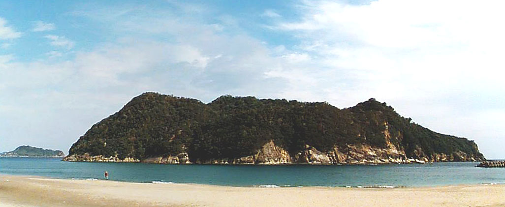 幸島の島影