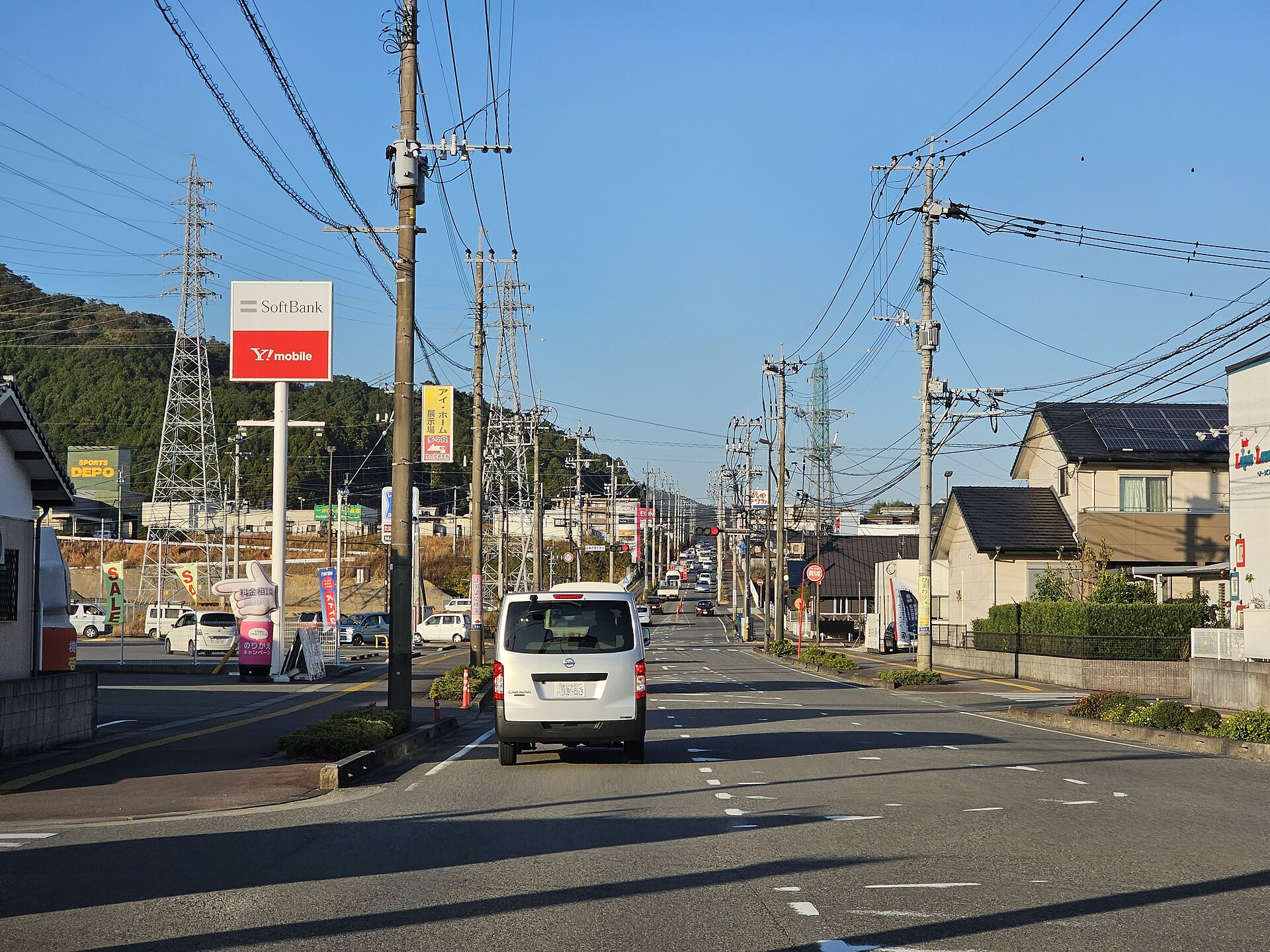 岡富・古川方面の延岡西環状線