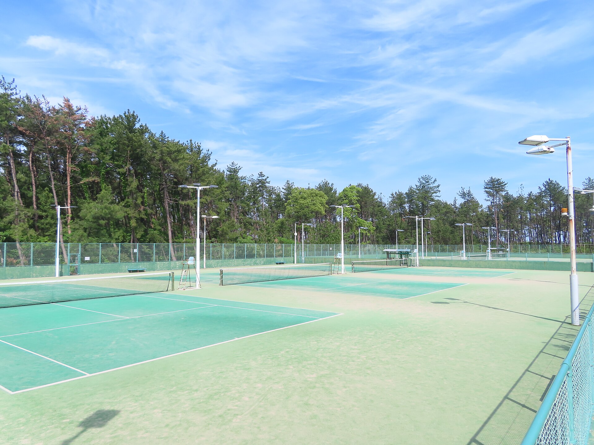 お倉ヶ浜総合公園のテニスコート